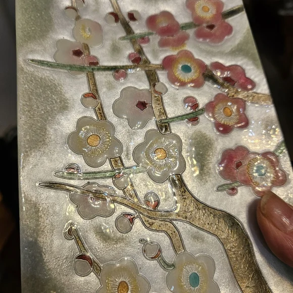 Japanese Cloisonne tray by B. Collier 4.5'×7" - Picture 6 of 7